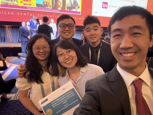 Photo of Dr. Lin and students