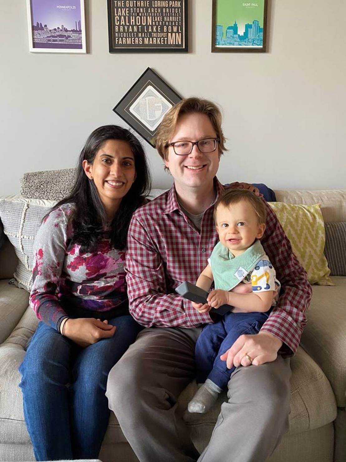 Aruna Rao, D.D.S., spends time with her husband and son
