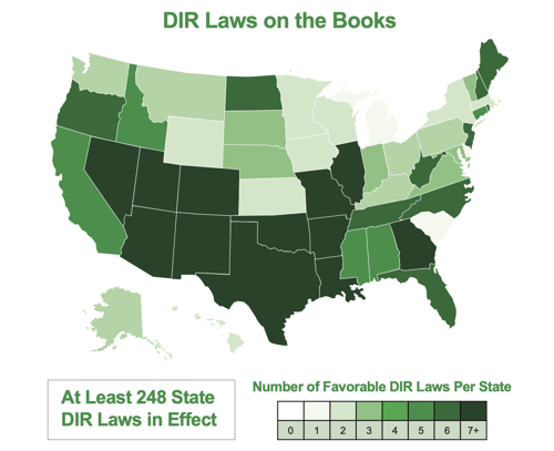 Map of dental insurance reform laws