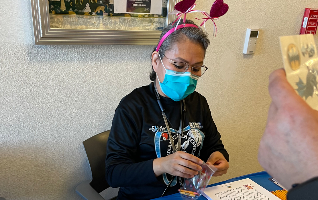 Image of a volunteer during the Gallup Indian Medical Center GKAS event