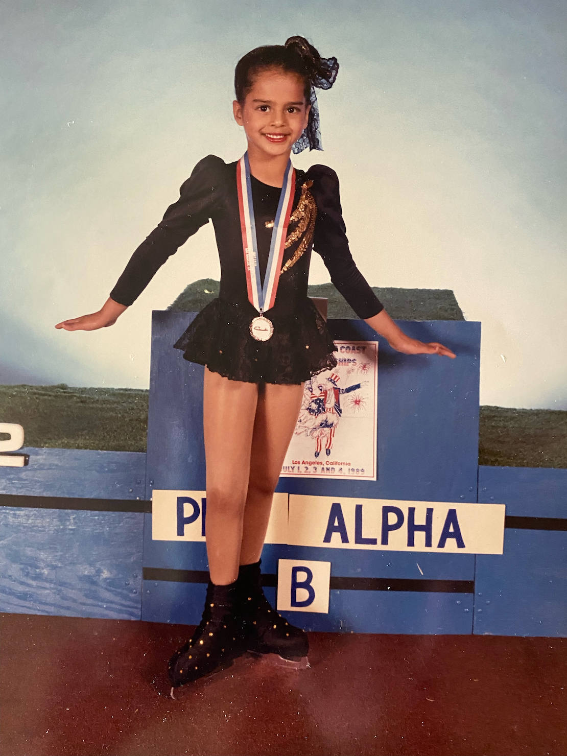 A young Harlyn Susarla, D.M.D., wins second place at her first figure skating competition.