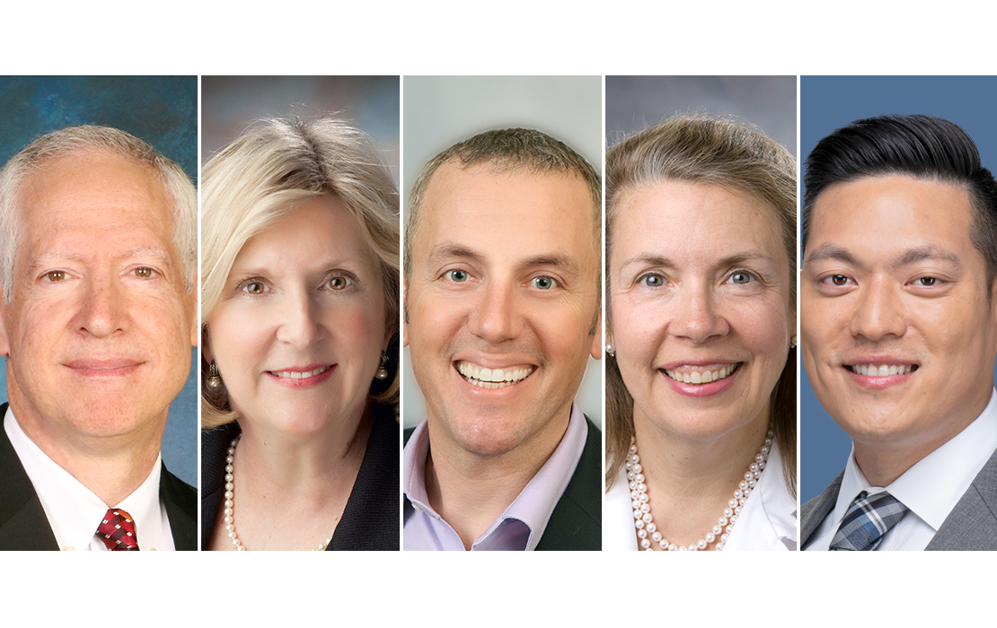 Headshot collage of Drs. Elliot Abt, Deborah Bishop, Jeff Niedziela, Martha Ann Keels and Justin Chi