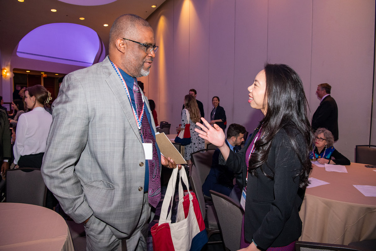 ADA Vice President Mark Bronson and new dentist Lauren Yap during Lobby Day