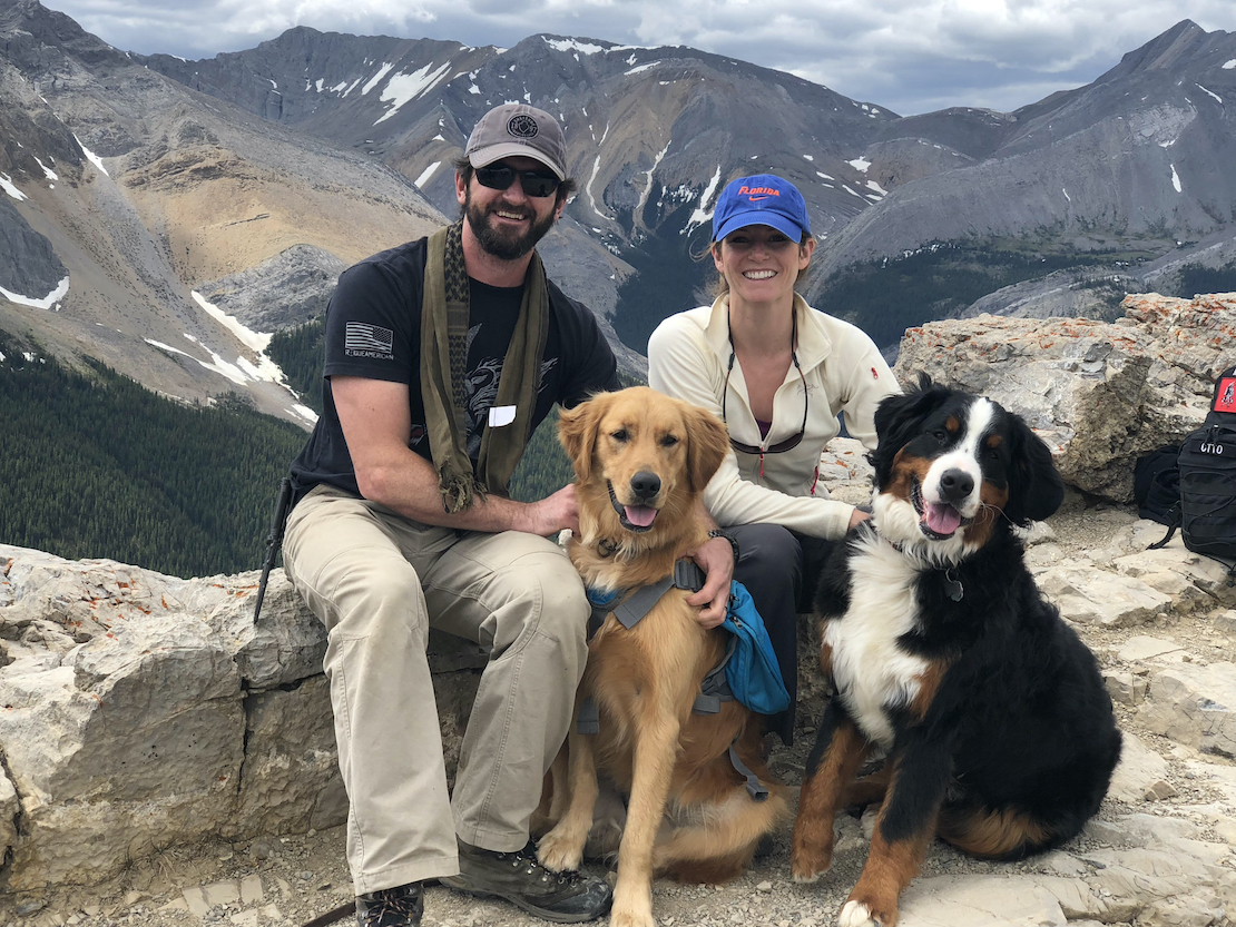 Alexandra Otto, D.D.S., spends time with her husband, Tim, and two dogs in the great outdoors